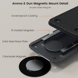 AntreeMAG Ammunition Magnet Mag Holder 8 Pistol Magazines Capacity, Magnetic Ammo Storage in Home Bedroom Desk Car and Truck, Tactial Accessories for Handgun, Pistol and Metal Mags