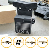 Gun Rack Wall Mount, 300Lbs of Tension Bearing, Solid Material Firearms Display, Extra Bottom Slot for Pmags