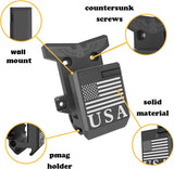 Gun Rack Wall Mount, 300Lbs of Tension Bearing, Solid Material Firearms Display, Extra Bottom Slot for Pmags